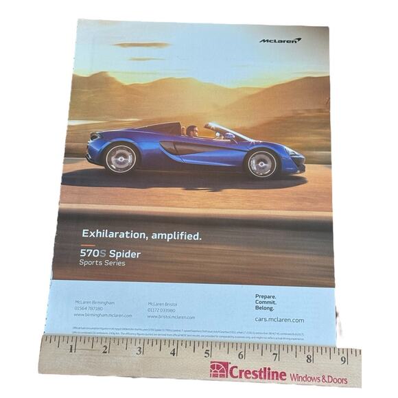 McLaren 570S Spider Car Advertisement Sports Series Supercar Hypercar GT Ad - Picture 4 of 4